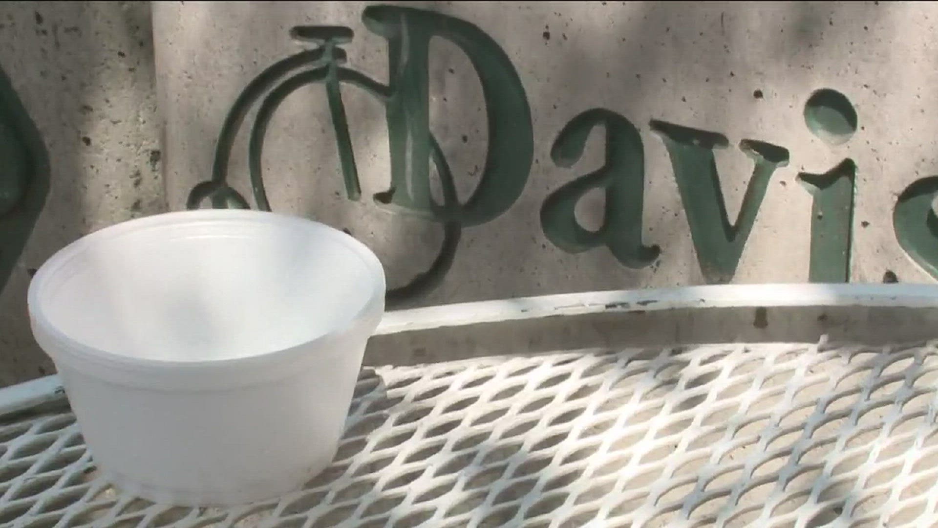 The city of Davis calls for an end to styrofoam in restaurants.