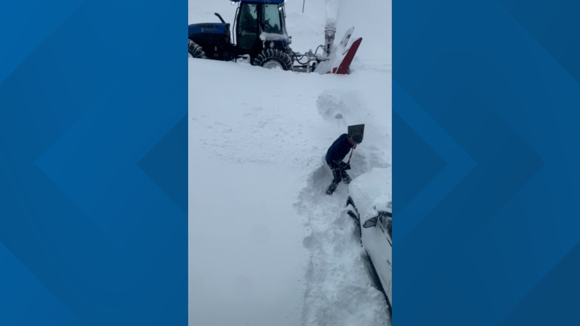 A large amount of snowfall is being seen in the Truckee area.