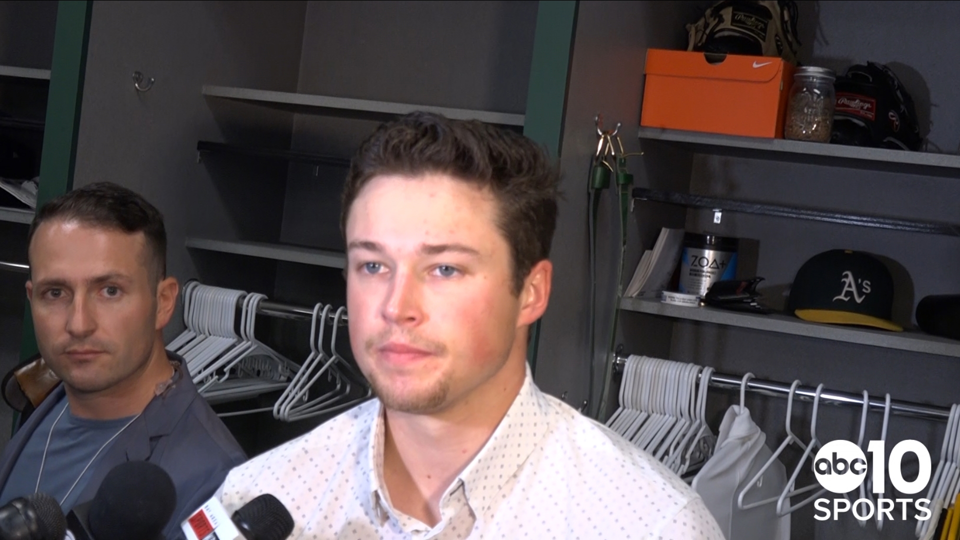 Athletics' pitcher Mason Miller speaks about the final game at Oakland Coliseum.