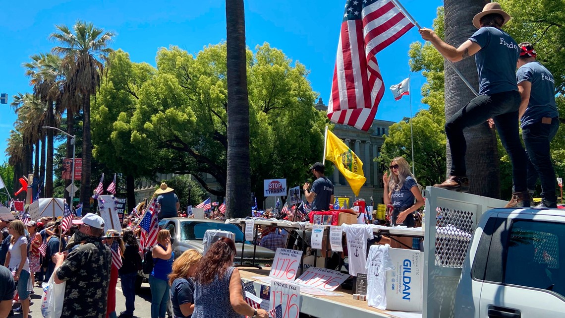 Protest Outside California Capitol Draws Large Crowd 