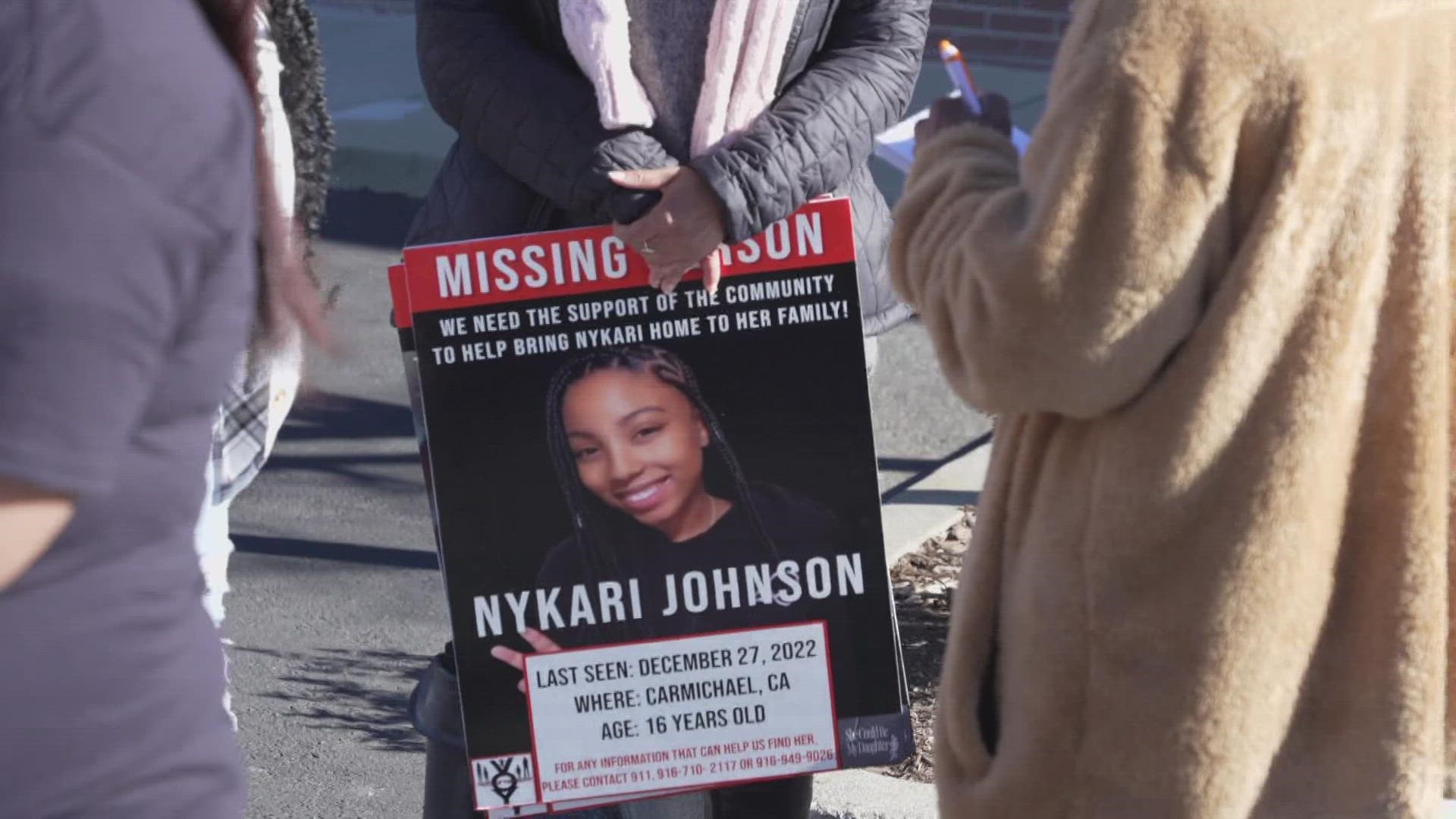 As 16-year-old Nykari Johnson has been missing for about a month, the family is pushing for law enforcement to help them search.
