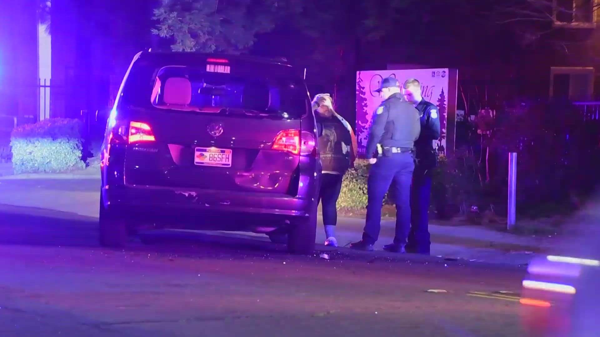 The Sacramento Police Department responded to the scene just after 12:15 a.m. after getting multiple calls of a sideshow on Amherst Street and Ferran Avenue.