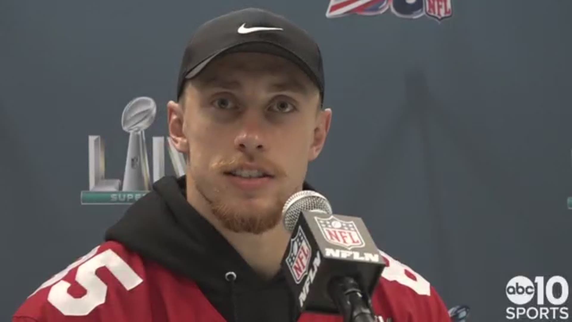 San Francisco 49ers tight end George Kittle discusses his experience at Super Bowl LIV in Miami before the big game.