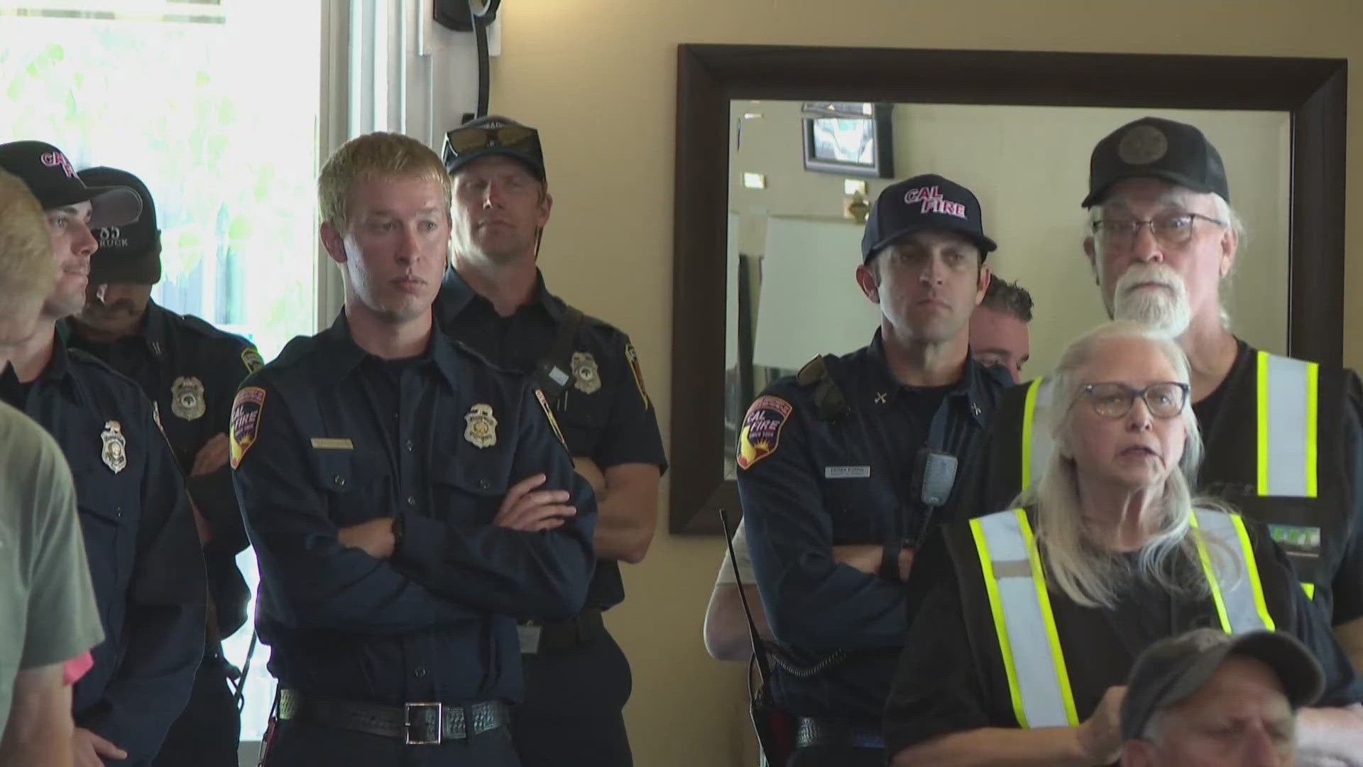 Before the town hall, an evacuation drill was held in an El Dorado Hills neighborhood.