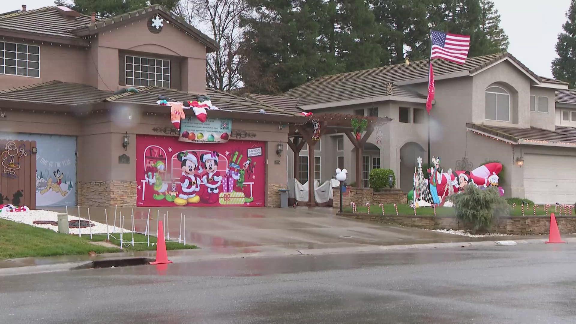 Today is the calm before the storm. Residents in Rocklin near Pebble Creek are known for their Christmas decorations.