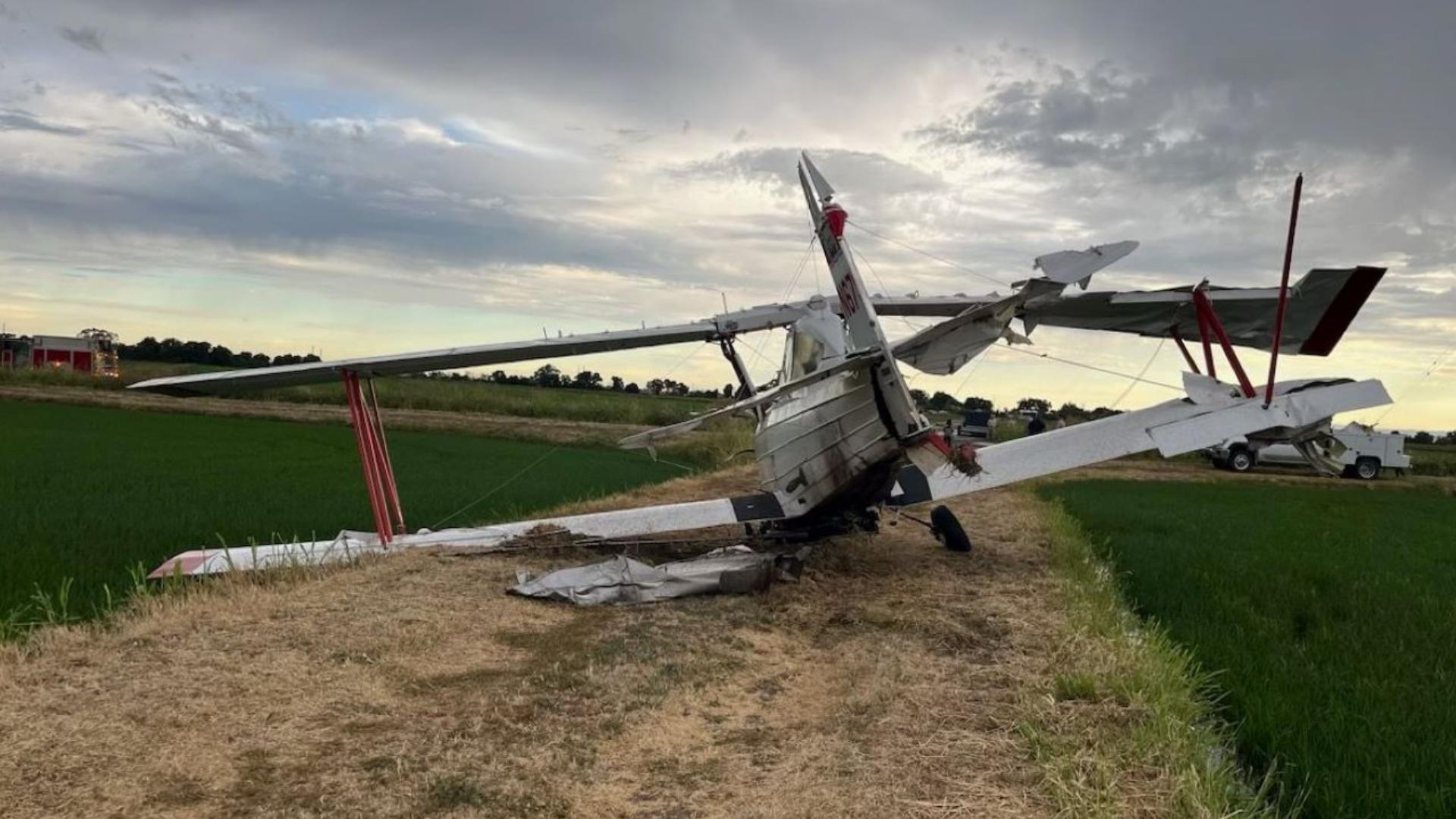 Crop duster plane in Sutter County hits truck | abc10.com