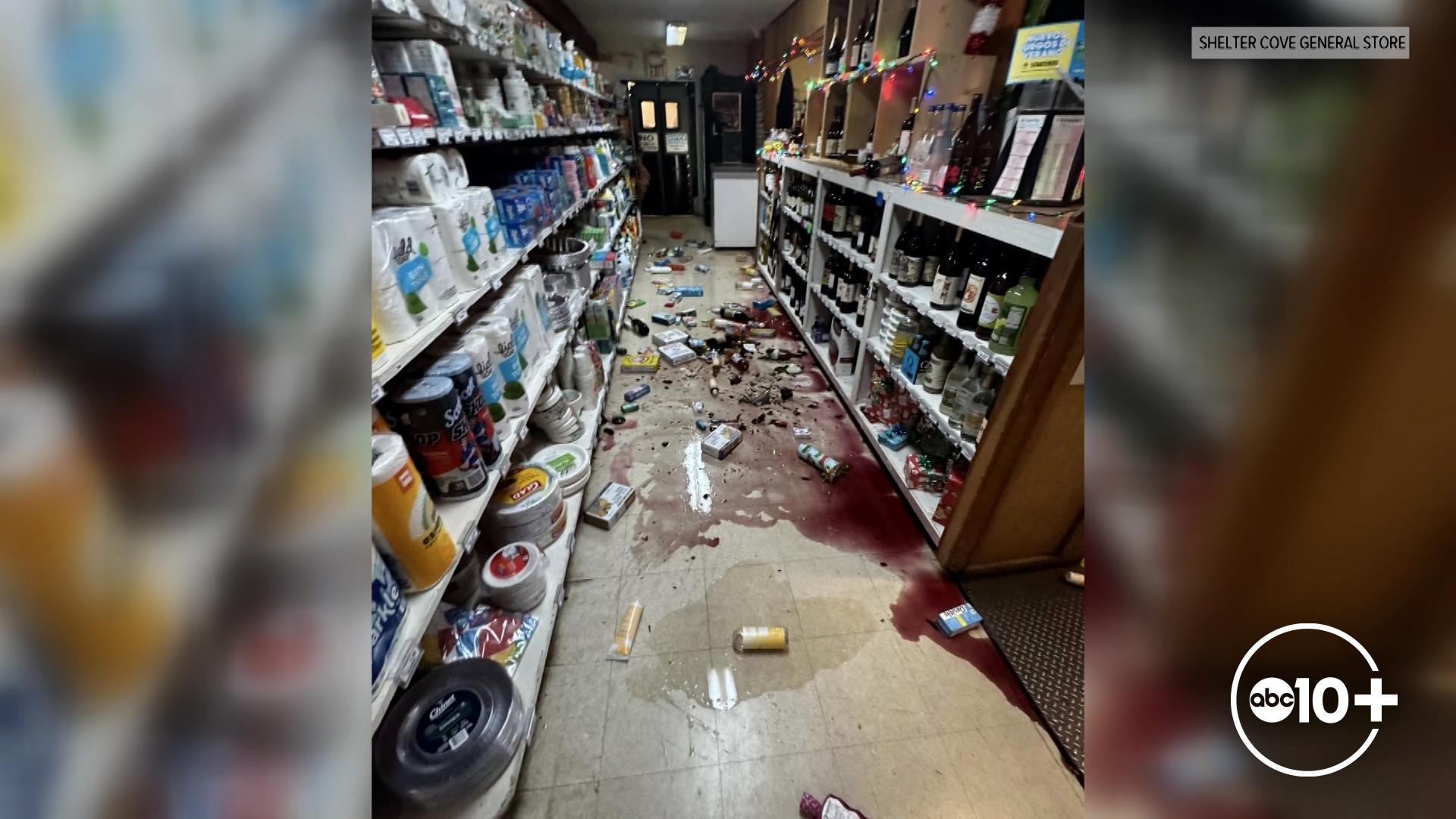 General store in Humboldt, Co. suffers damage in California earthquake