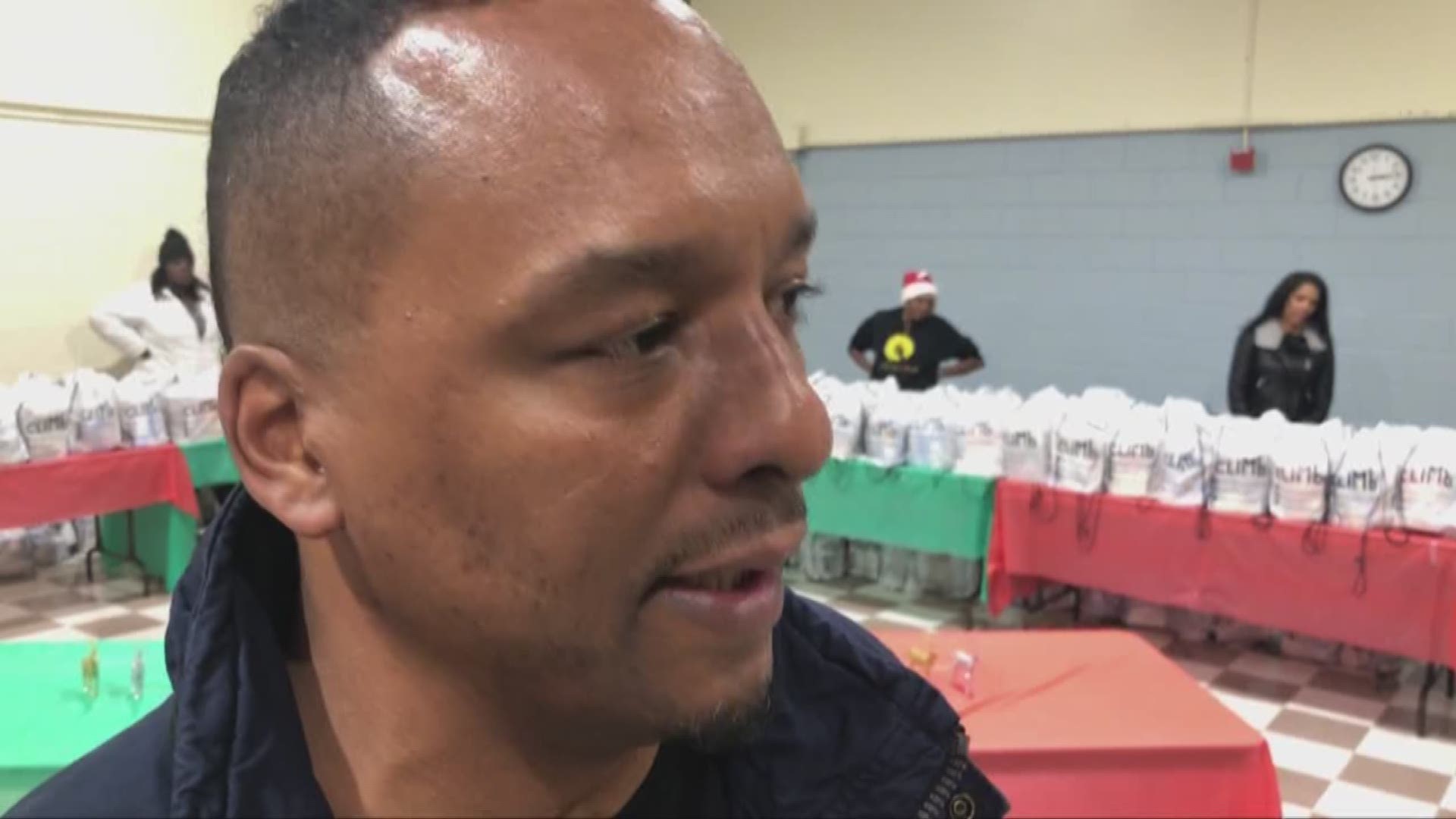 Roxanne and Deon Taylor hosted their 11th annual 500 Dinners for 500 Families the weekend before Christmas, giving out food, gifts, and other holiday essentials.