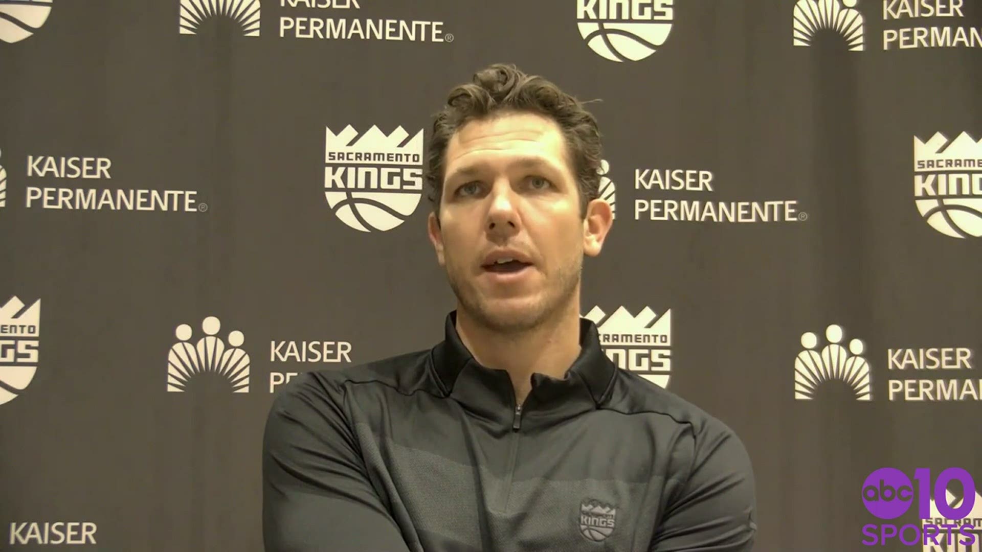 Kings coach Luke Walton speaks to the media via Zoom on Thursday night, following Sacramento's final game of 2020 - a closely contested 122-119 loss to the Rockets.