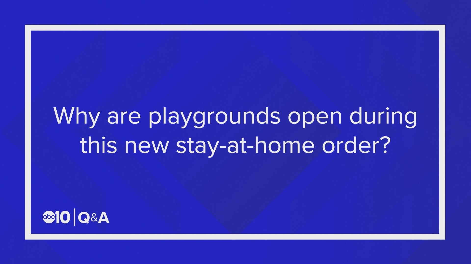 The City of Sacramento Director of Youth and Parks explains why playgrounds are still open during stay-at-home orders and what people should know before going.