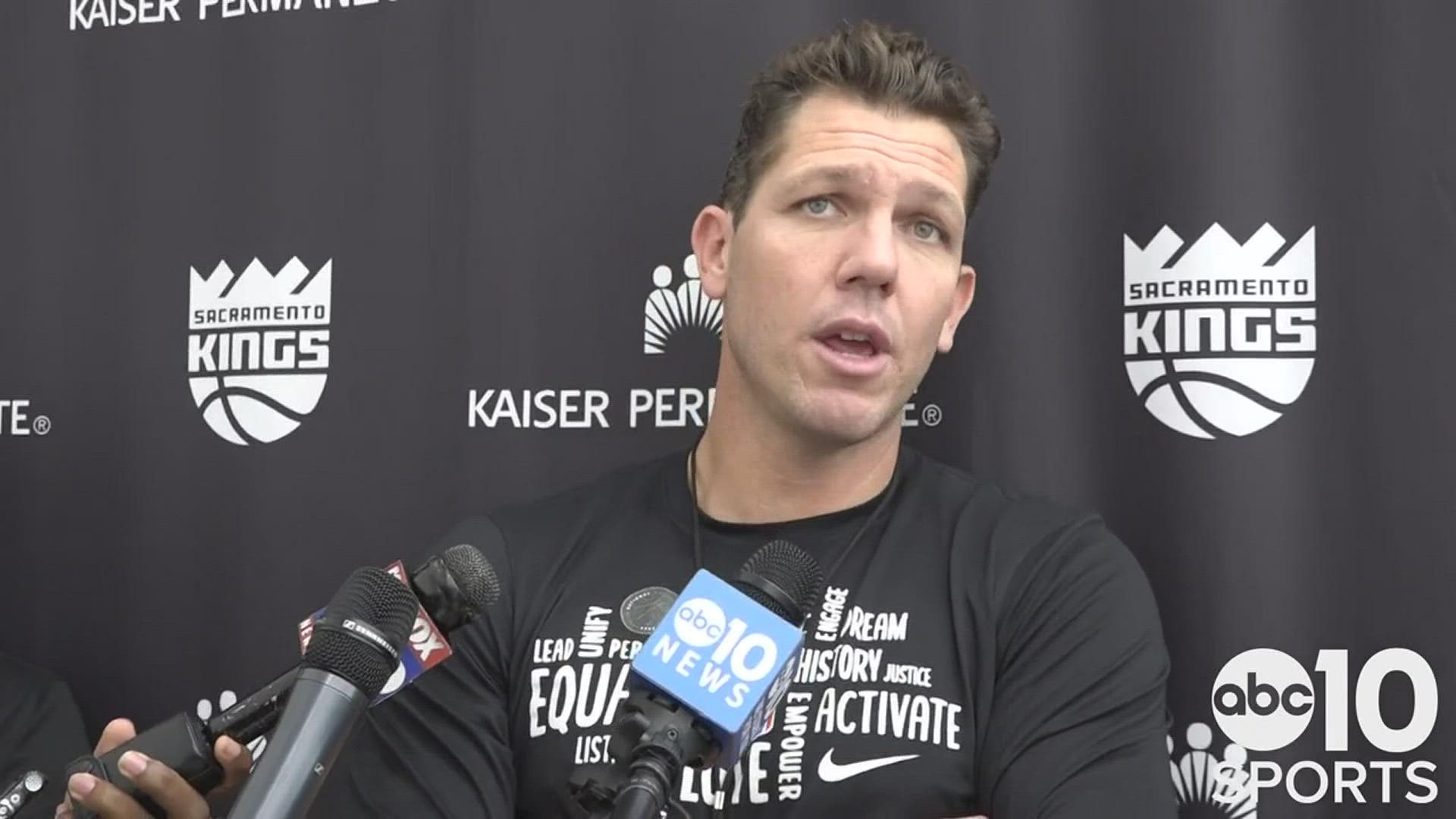 Kings' coach Luke Walton on the season opening thriller in Portland, escaping with a victory over the Trail Blazers and looking forward to Friday's home opener.