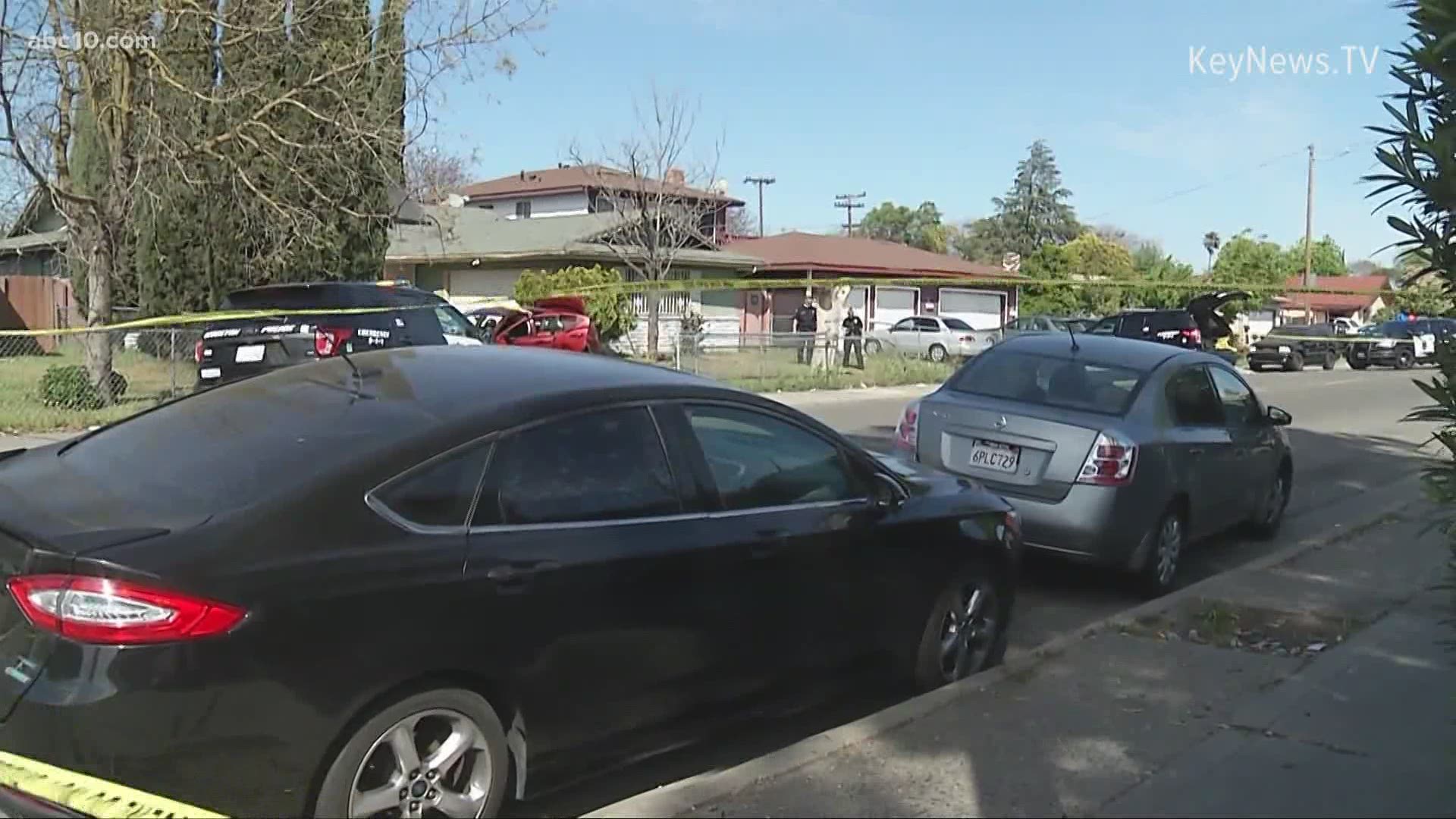 The 14-year-old was shot inside of his car as two other juveniles walked up to him, according to Stockton police.