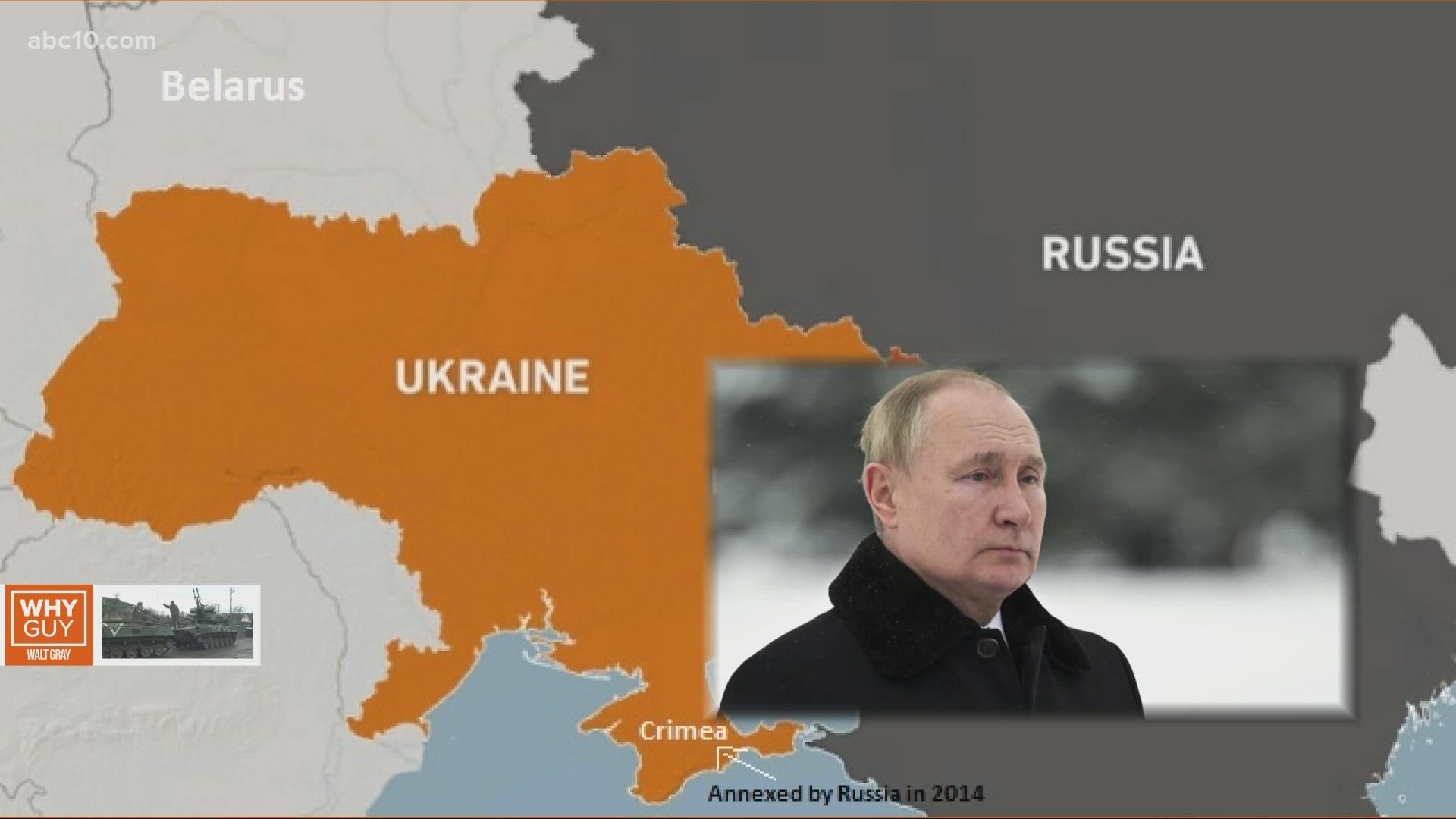 Why Guy likes your question, Nick. Our Walt Gray takes a look at what Vladimir Putin hopes to gain from sending troops to Ukraine to seize territory.