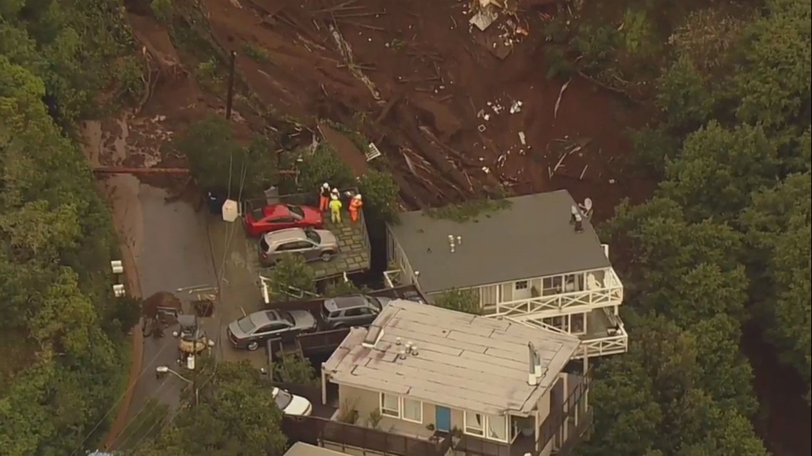 Woman rescued after 50 homes are evacuated in Sausalito 