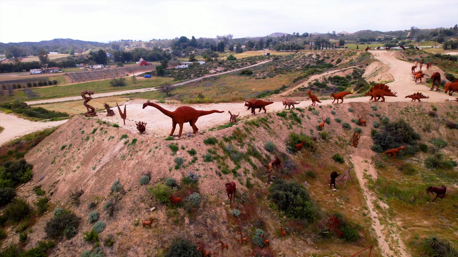 Above California | Metal monsters have taken over a hillside in the town of Aguanga