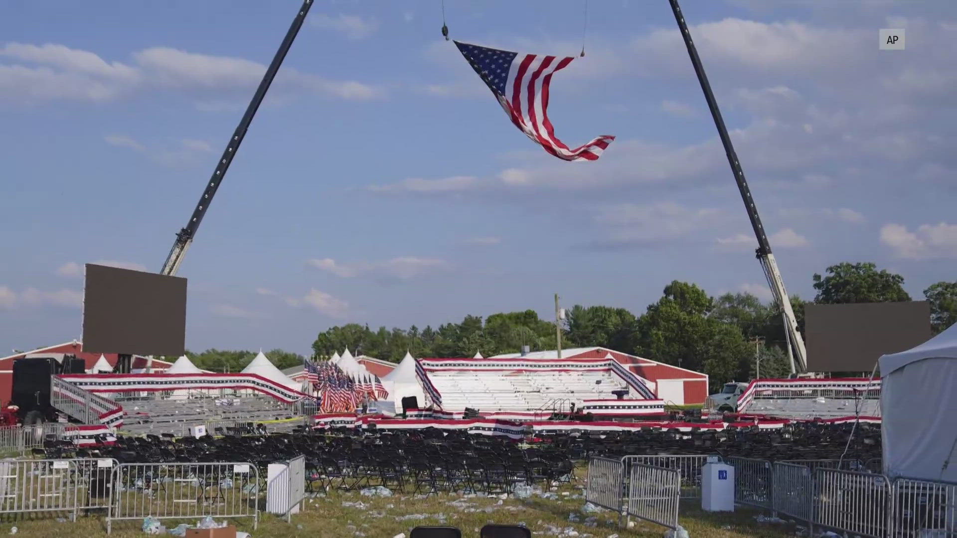 More than 50,000 politicians, delegates and media personnel are expected to be at the convention Monday where former President Donald Trump will be.