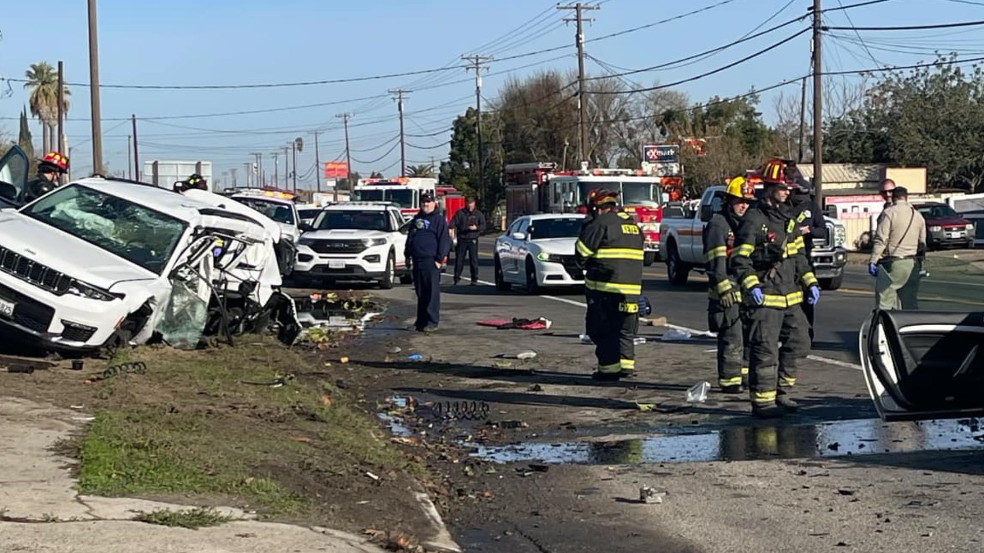 An Infiniti allegedly T-boned a Jeep on Sunday morning, killing the Infiniti driver and three of five people riding in the Jeep.