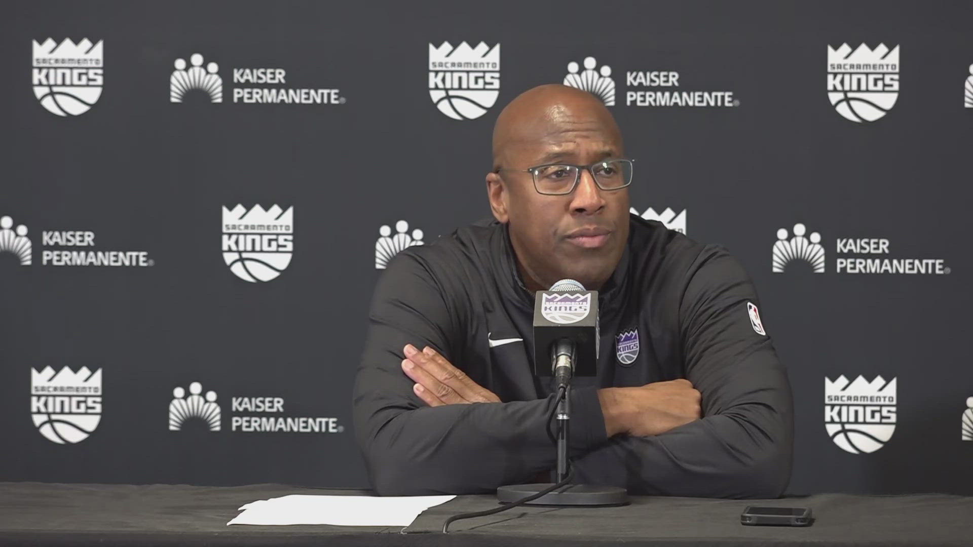 Sacramento Kings coach Mike Brown talks about the team securing their first win of the season.