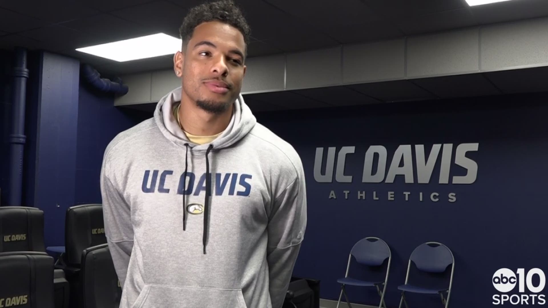 UC Davis wide receiver Keelan Doss talks to ABC10's Sean Cunningham about his four years with the Aggies, turning his attention to the NFL Draft, his experience at the NFL Combine and his experience with Raiders head coach Jon Gruden at the Senior Bowl.