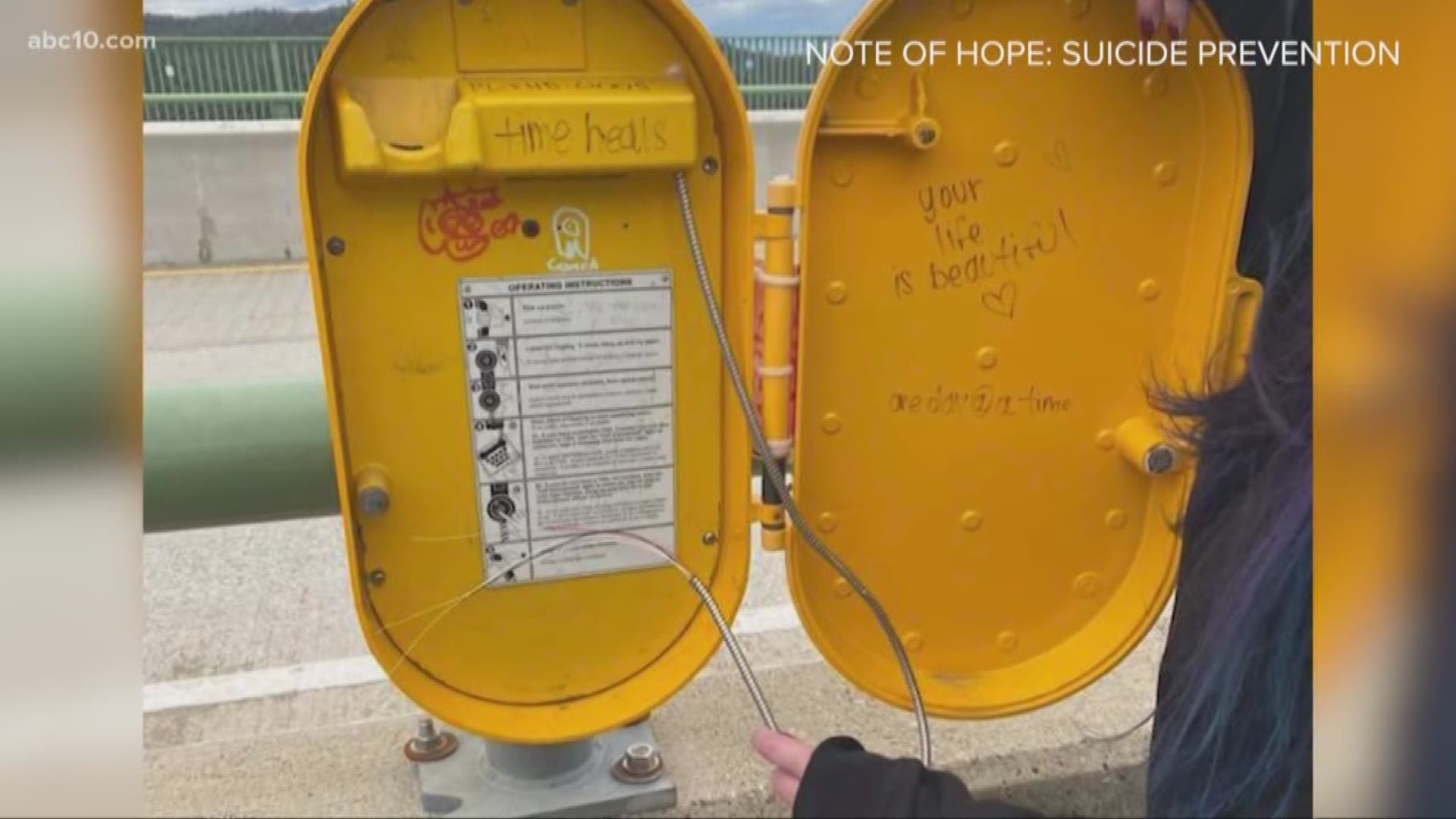 Deputies in Placer County are trying to track down whomever stole several call box have set up on Foresthill Bridge, which are used to connect to a suicide hotline.