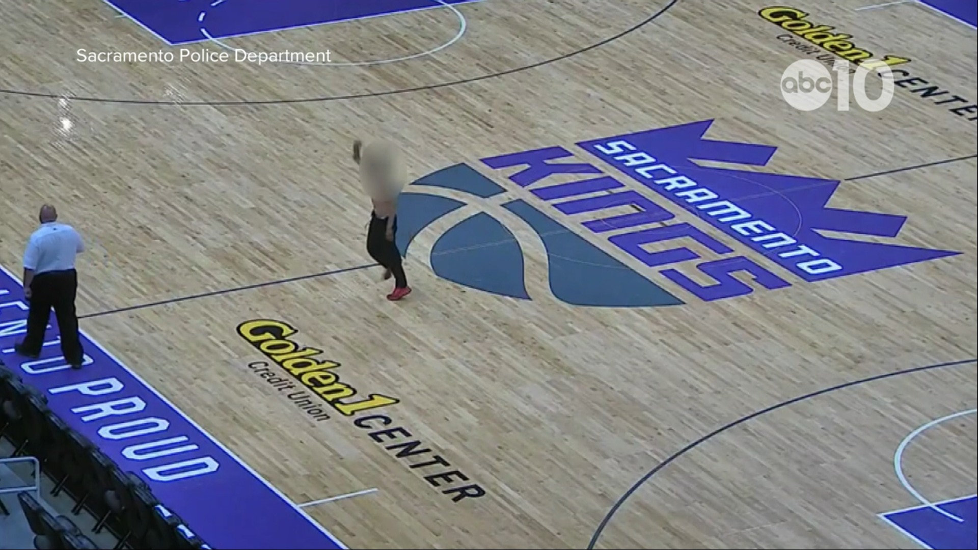 Video from police bodycams and arena surveillance camera showed some of what happened when a trespasser made it into the Golden 1 Center in early July.