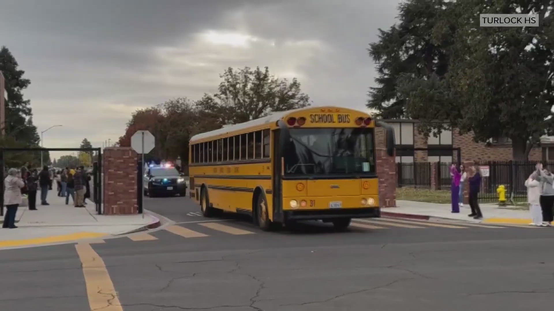 The Turlock High School water polo team got a police escort as they went to their first semi-final game in 20 years.