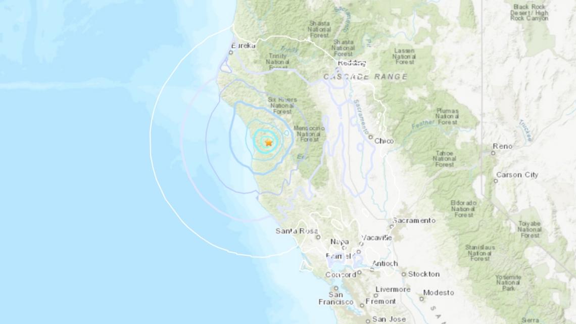 A 4.5 magnitude earthquake hits Mendocino County