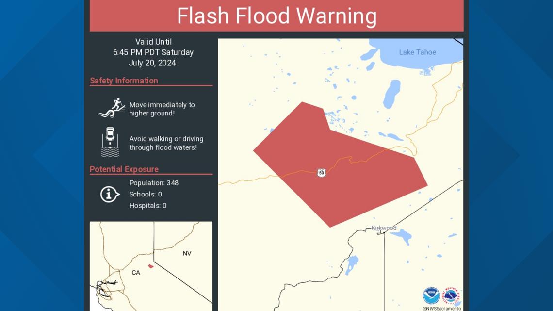 Flash Flood Warning issued for part of El Dorado County