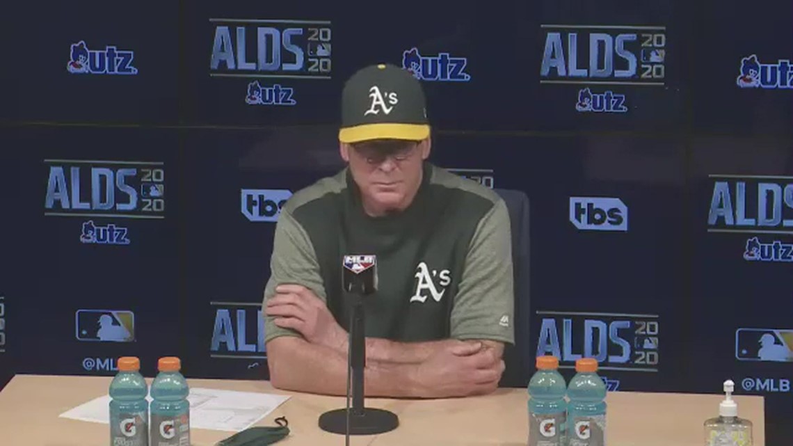 A's manager Bob Melvin on Oakland dropping another playoff series opener in loss to Houston Astros