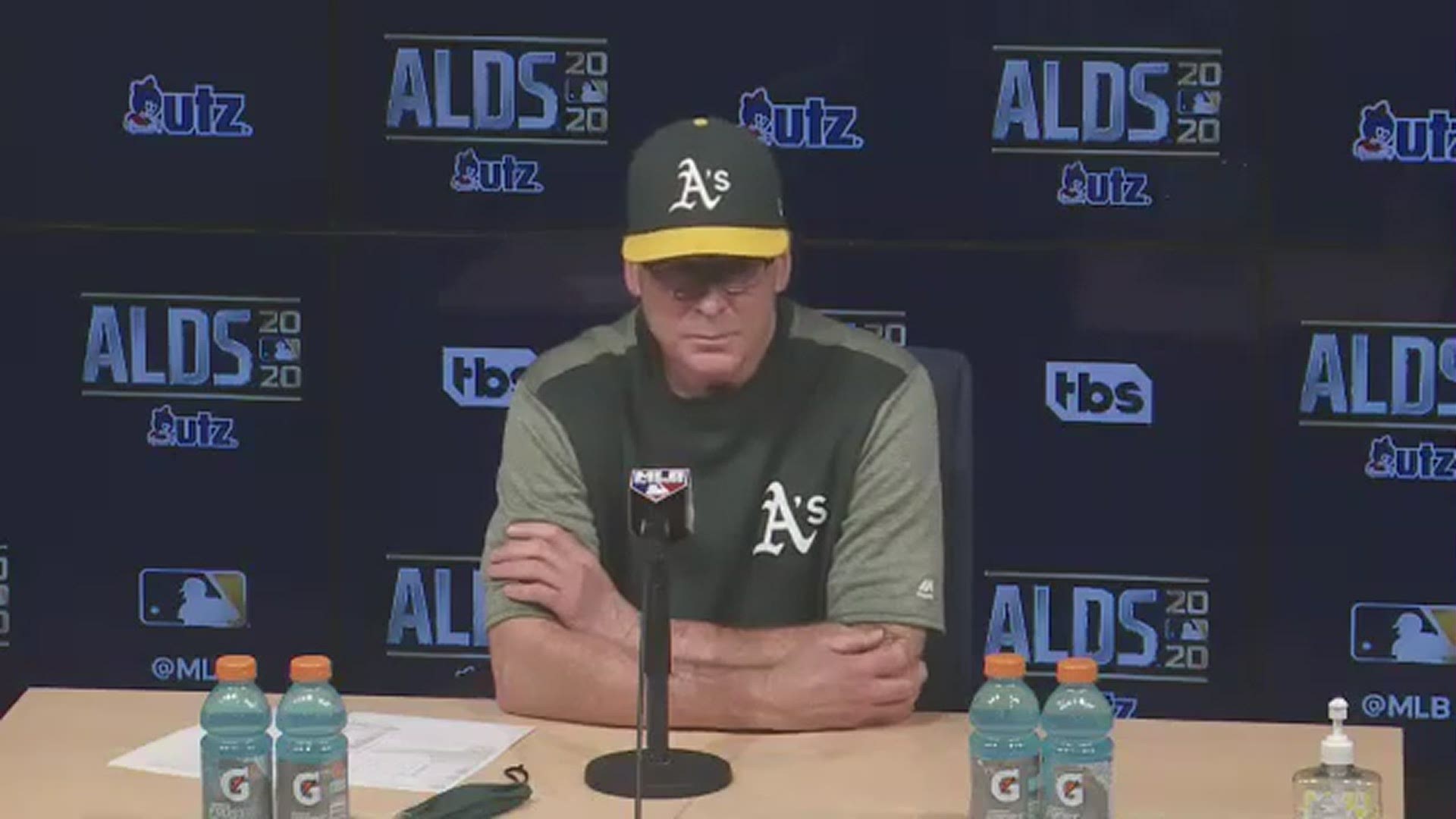 Oakland A's manager Bob Melvin discusses Monday's 10-5 loss to the Houston Astros to open the American League Division Series in Los Angeles.