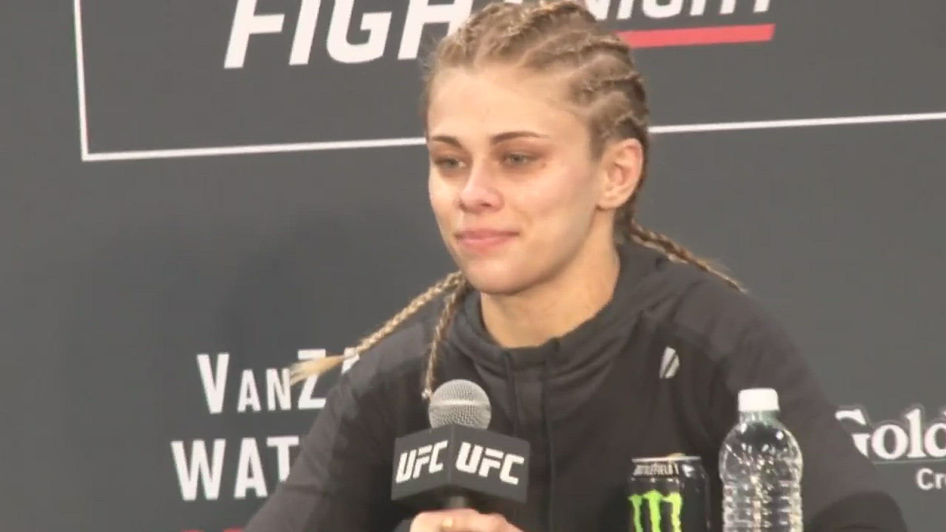 Paige VanZant, who lives and trains in Sacramento, discusses her loss to Michelle Waterson in the first-round of UFC Fight Night at Golden 1 Center. (12/172016)
