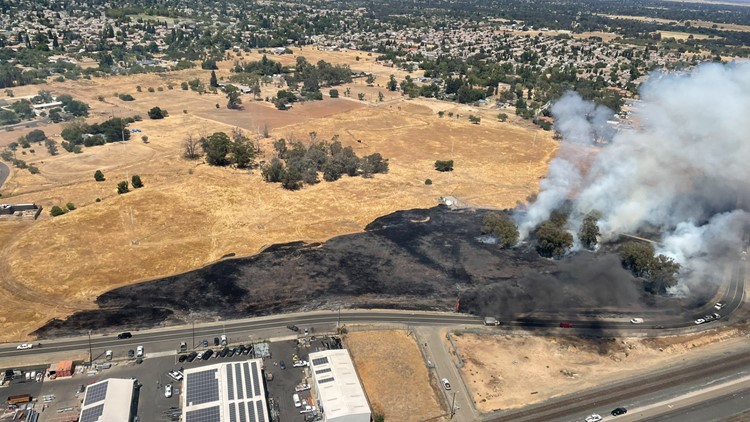 Vegetation fire in Antelope burns 15 acres