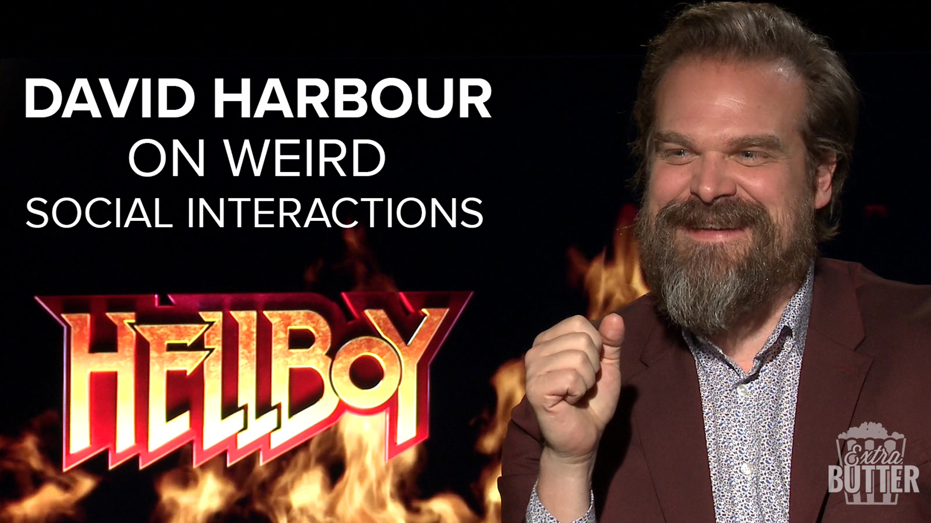 David Harbour sits down to talk about the new version of 'Hellboy.' But before the interview can get going, Mark S. Allen gives David an awkward handshake which leads to an awkward interview. Interview arranged by Summit Entertainment.