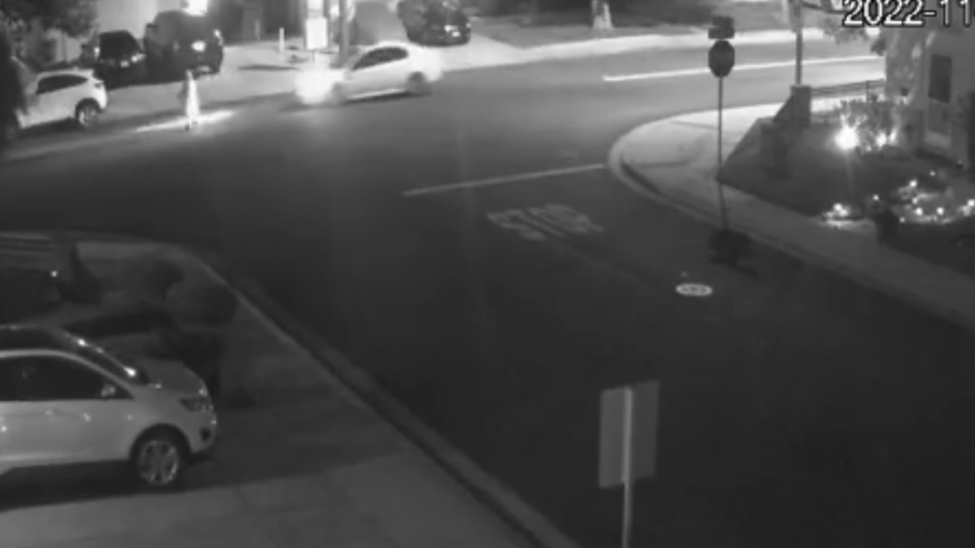 Video shows a person getting out of the passenger side of the vehicle and walking over to the driver's side before driving off and leaving the woman behind.