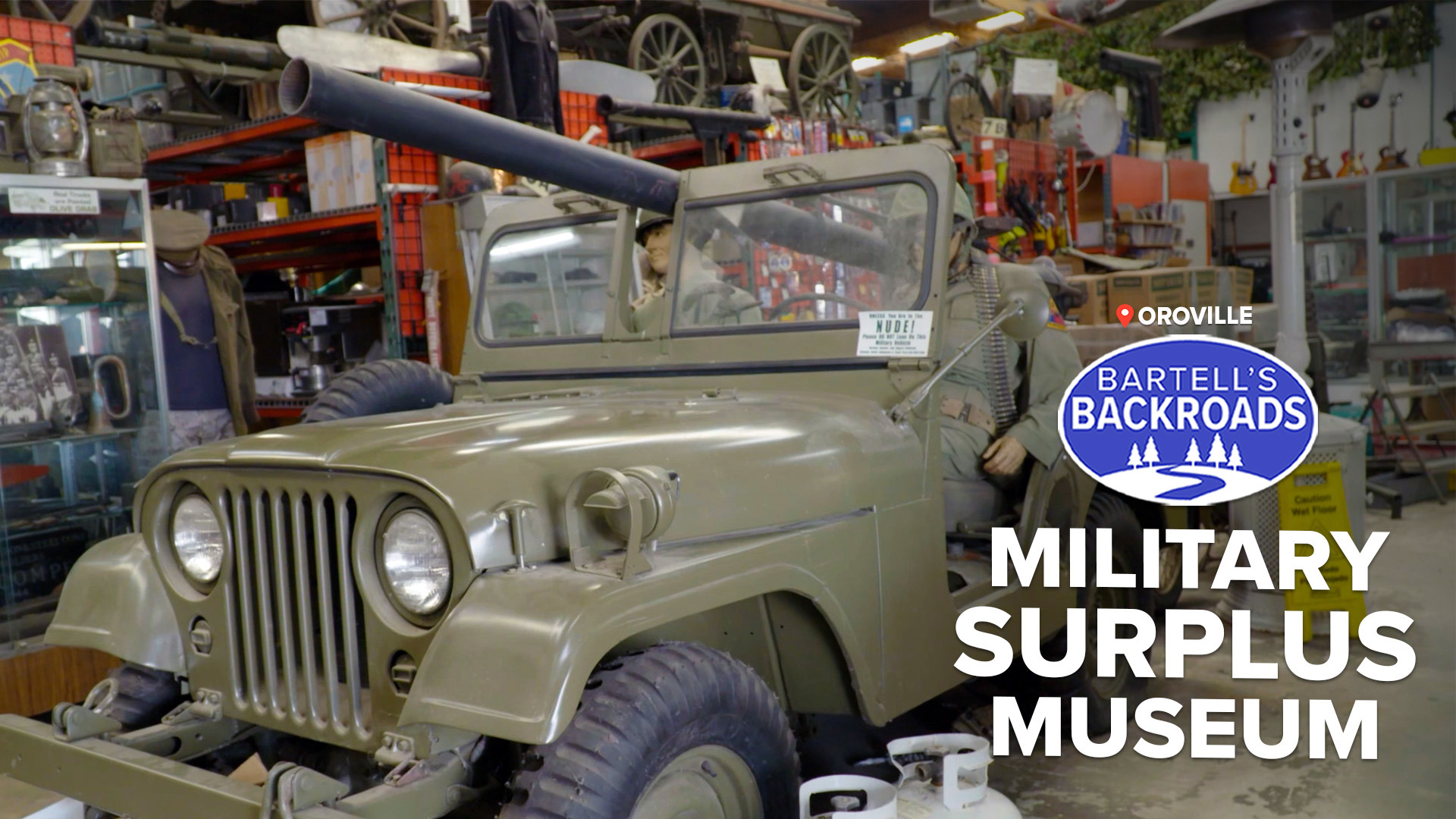 This Oroville military surplus store has so much inventory that it turned some of the more unusual items into museum pieces.