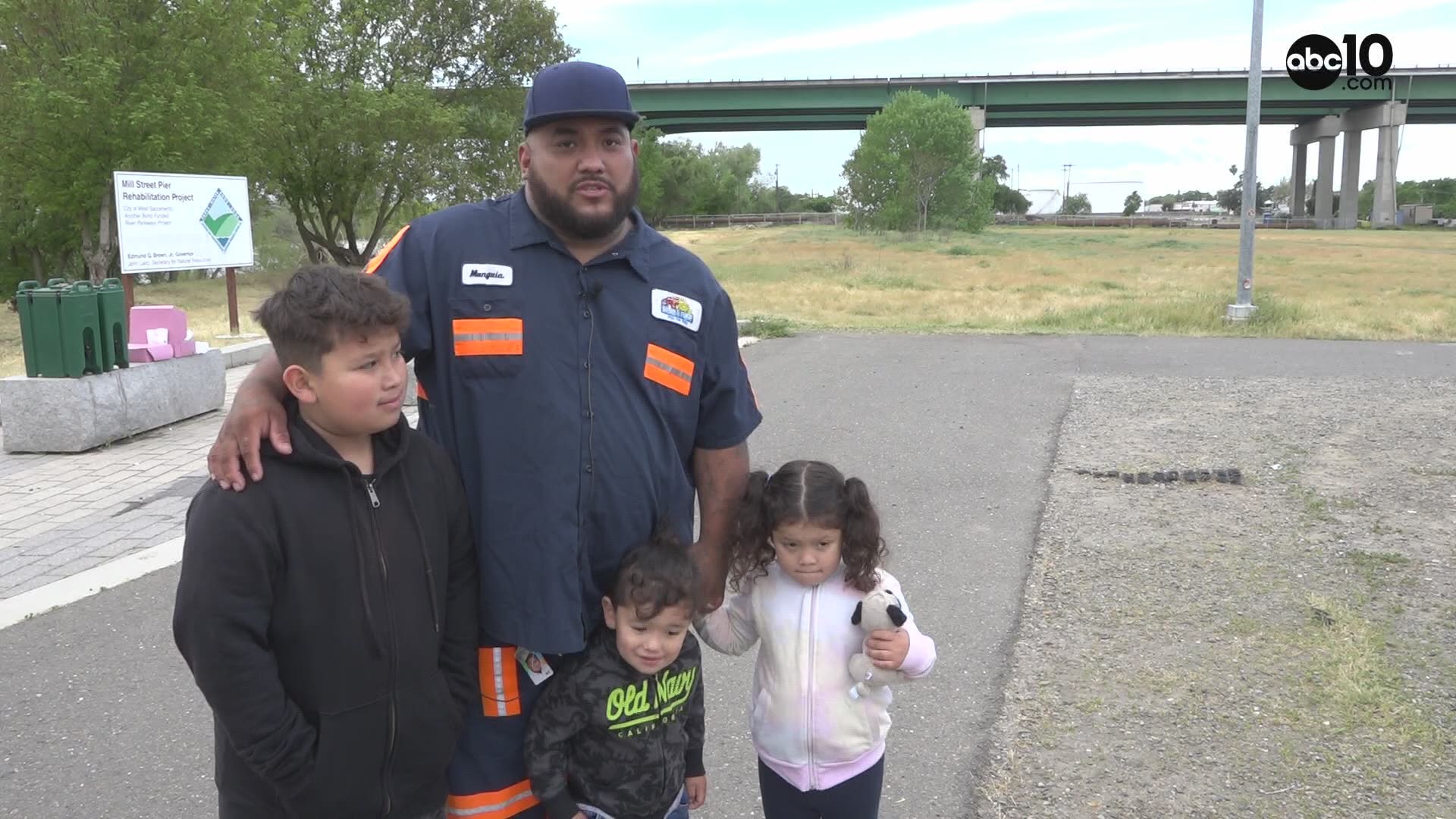 "Every time you see a tow truck driver on the road, please move over or slow down," said Gavino Munguia, tow truck driver and father of three. He drove in the processional for Shalvinesh and Roselyn Sharma. The couple died after the tow truck they were driving fell into the Sacramento River last month.