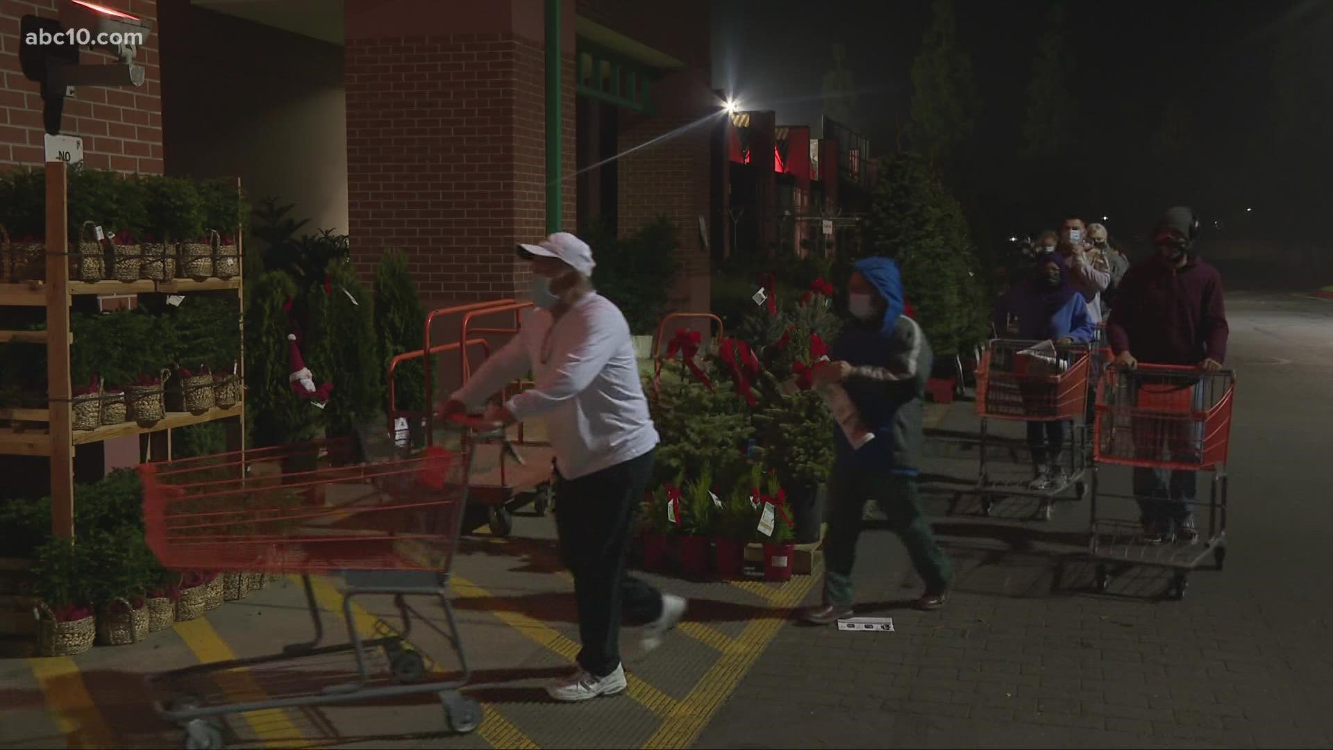 Shoppers were lined up and ready to go early this morning to take advantage of Black Friday deals.