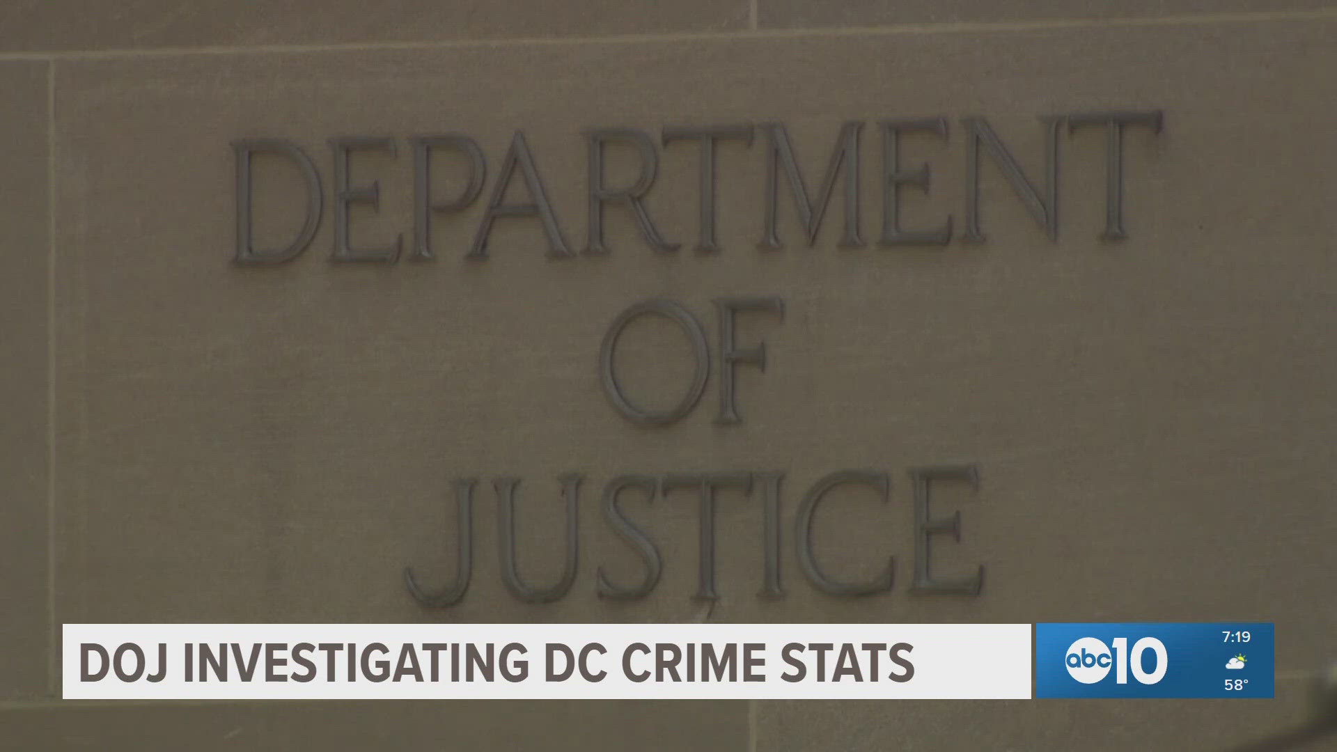 Department of Justice investigating Washington D.C. crime stats | abc10.com