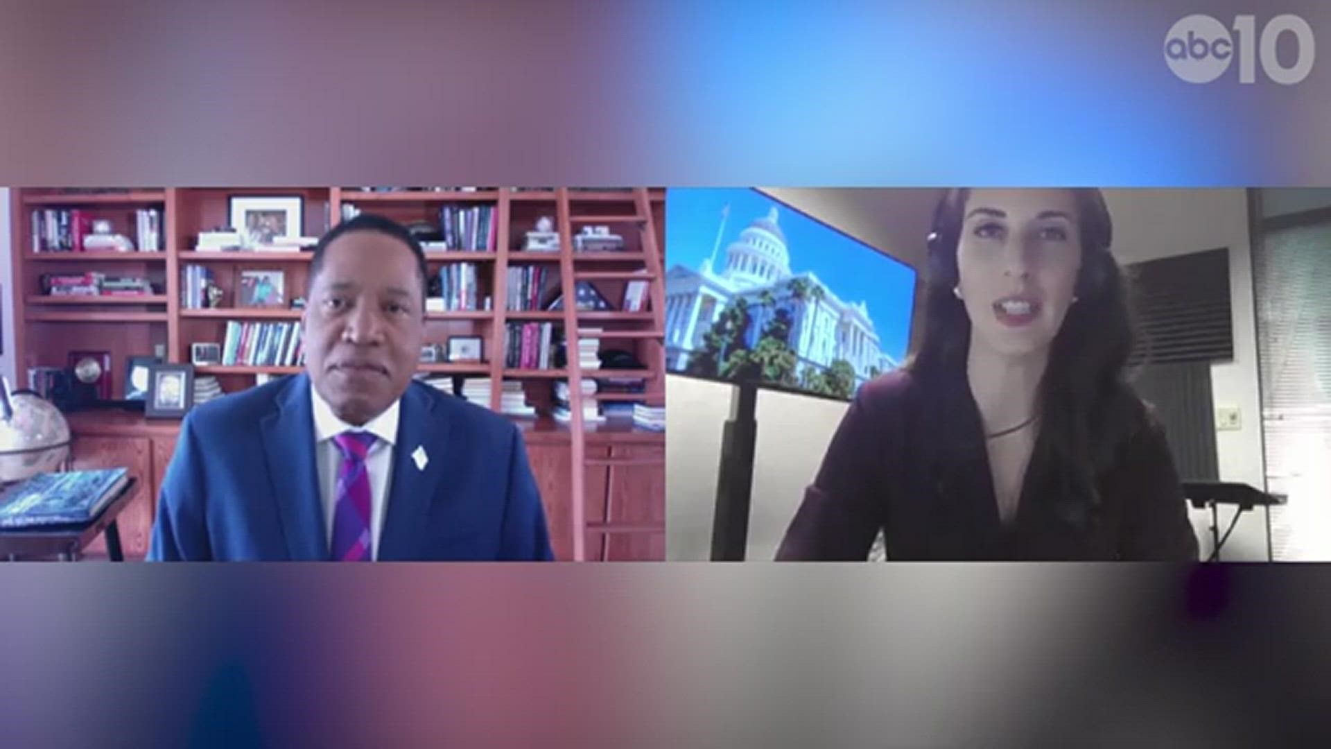 ABC10 political reporter Morgan Rynor spoke with gubernatorial candidate Larry Elder about various topics.