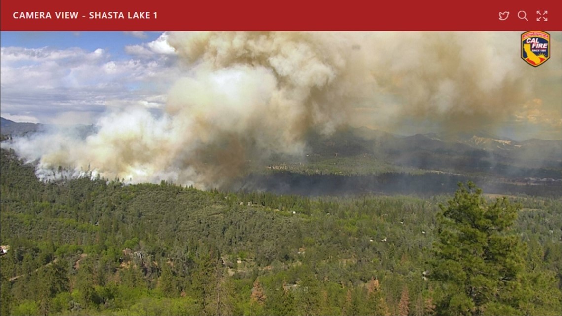 88 acre vegetation fire 80 contained near Shasta Lake