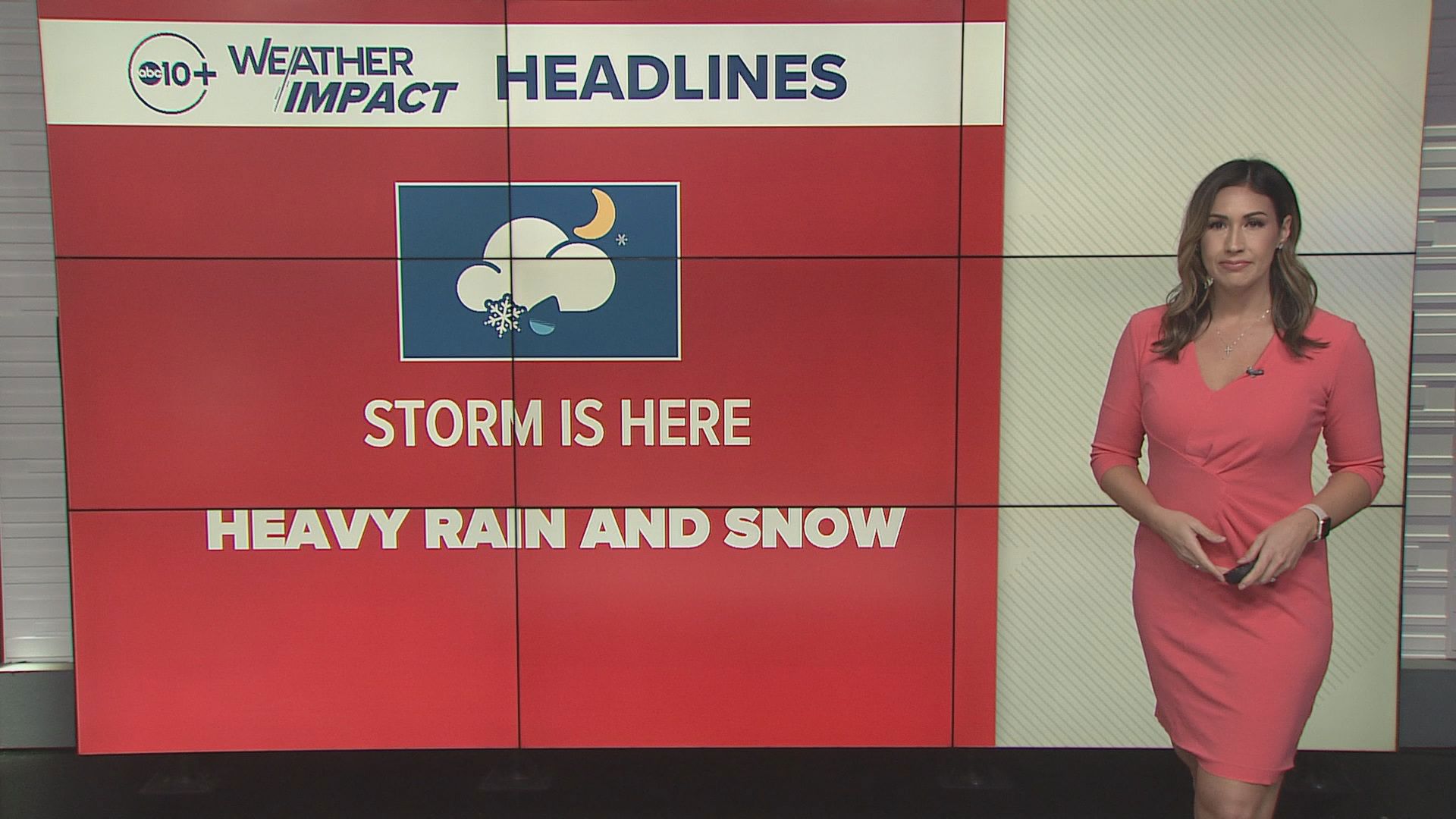 ABC10's Carley Gomez gives us a look at storm that brought heavy rain to the Sacramento Valley and snow in the Sierra.