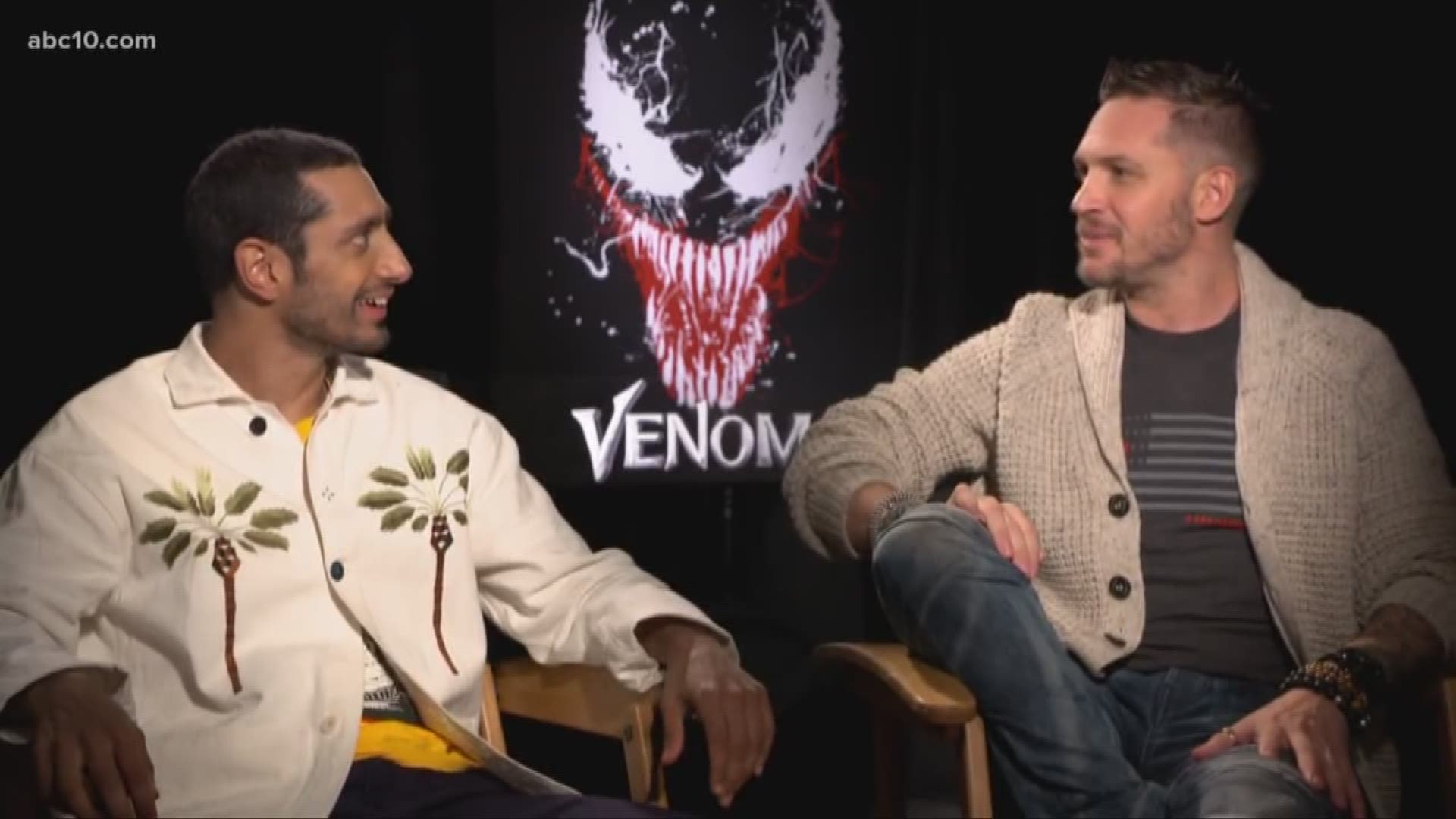 Mark S. Allen sat down with Tom Hardy and Riz Ahmed to talk about one of the year's most anticipated movies, "Venom."