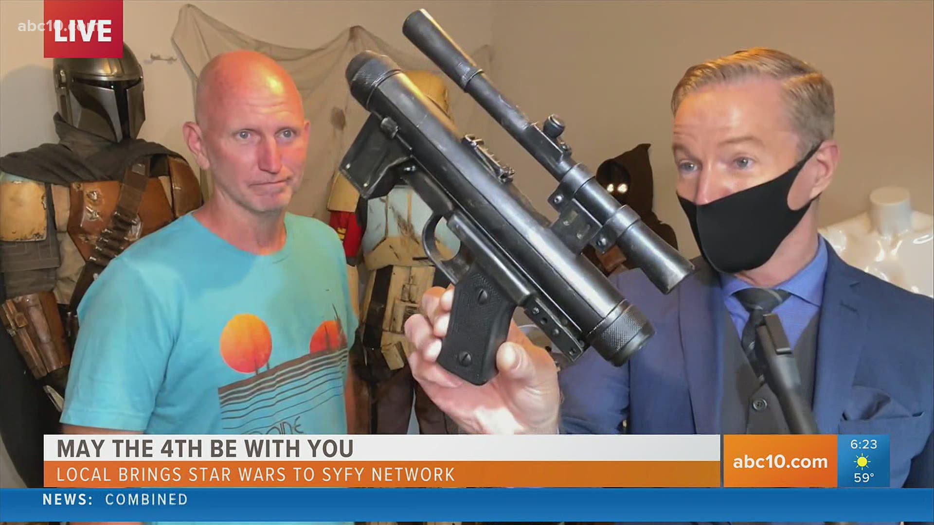 Shawn Cash of "Try to Finish Something" Youtube channel shows ABC10 his film-ready Star Wars creations.