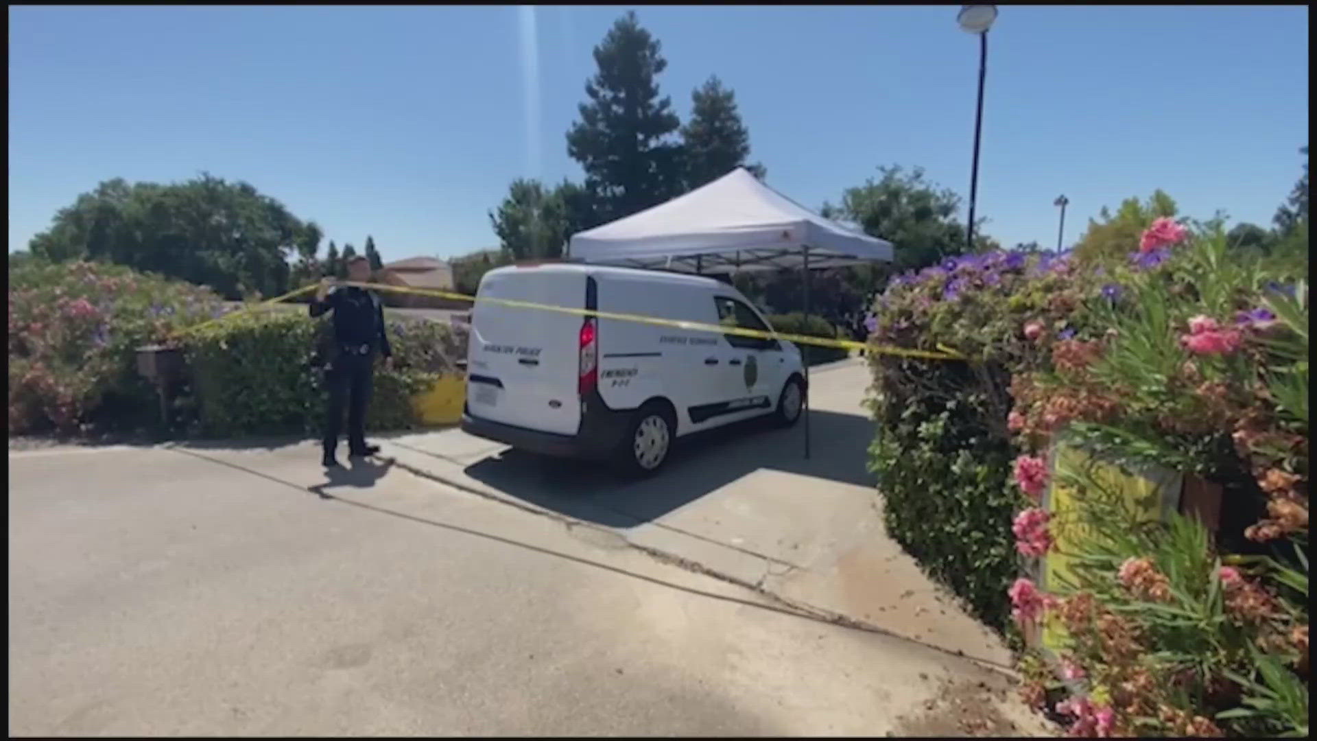 A former California Highway Patrol officer, Miguel Lopez, is accused of killing his wife in Garden Grove before fatally shooting a man at a Stockton CrossFit gym.