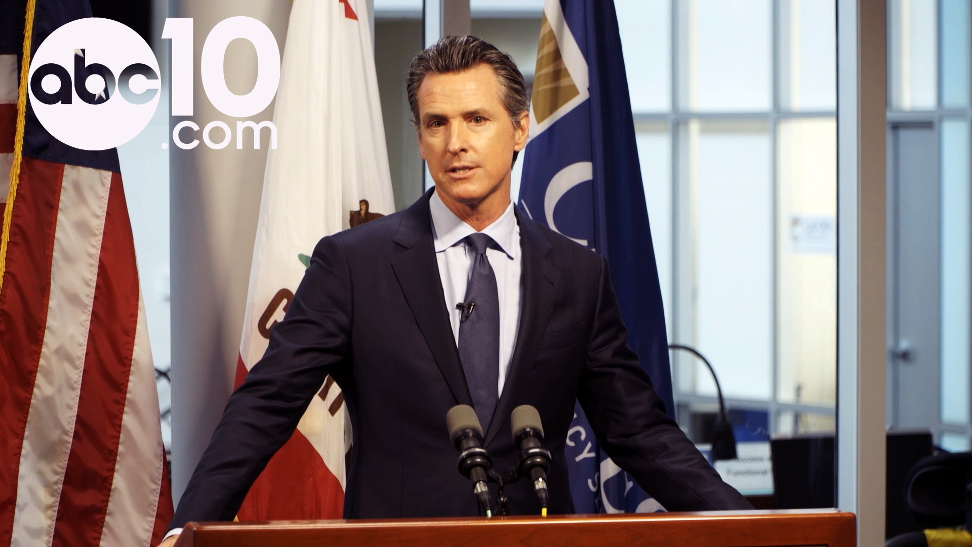 Gov. Gavin Newsom (D-California) says the option of a government takeover of PG&E is "on the table," but declined to specify what would trigger such a move.