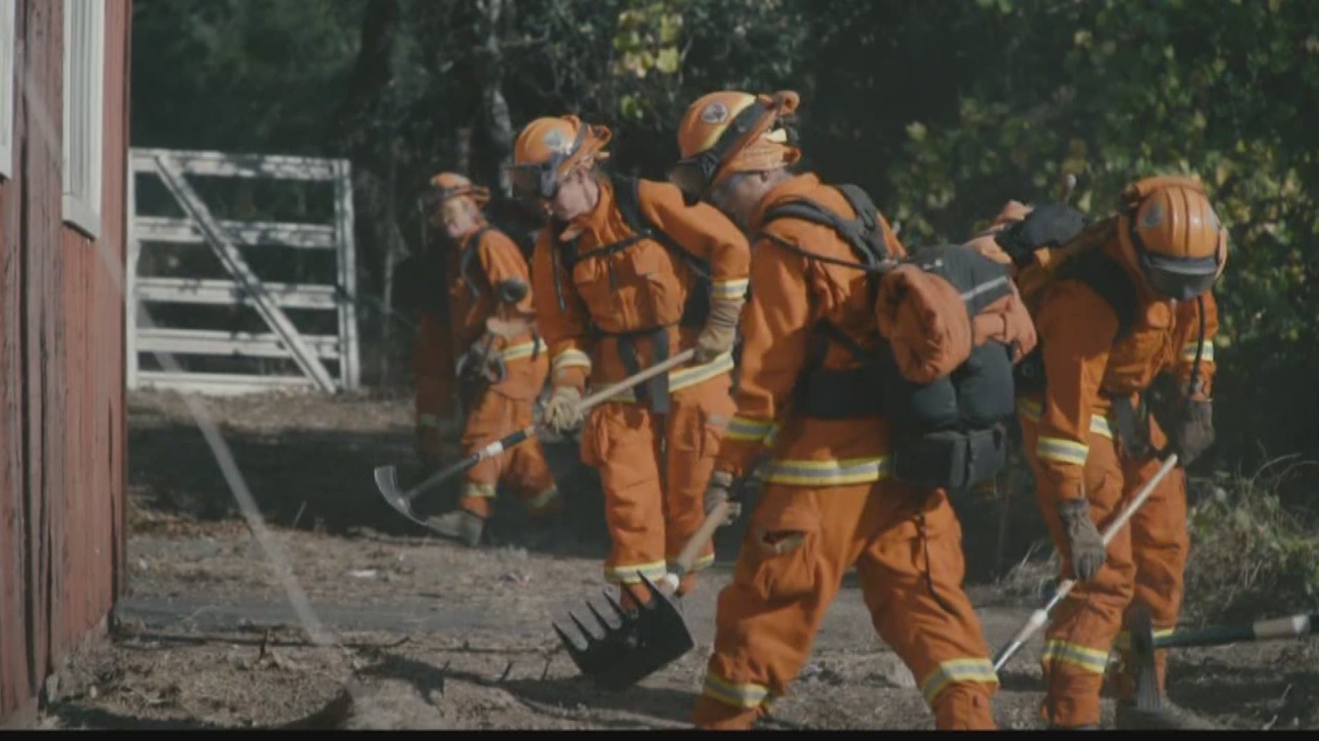 Inmate firefighters aren't an uncommon sight on California's fire lines and some inmates train in fire camps with the help of Cal Fire. (Oct. 14, 2017)