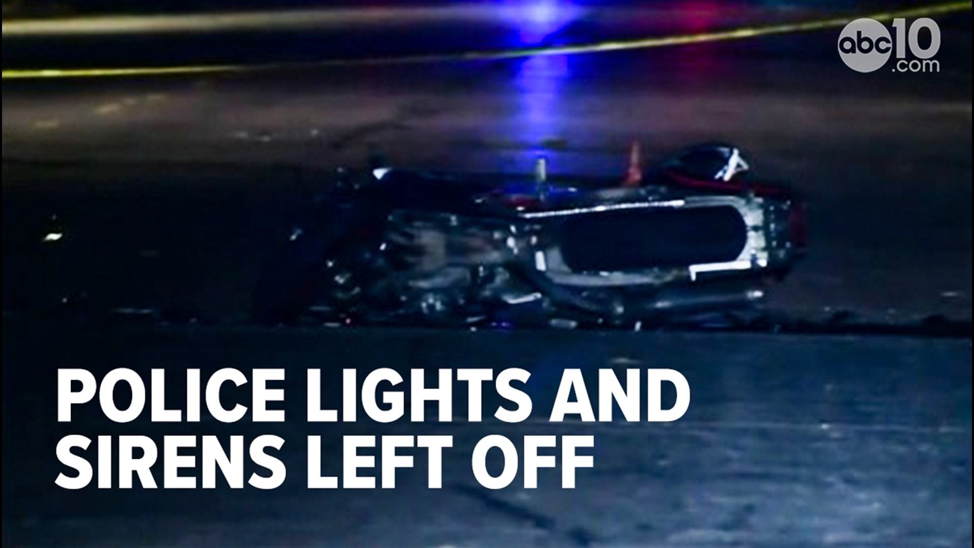 As one Sacramento police officer was on their way to a call Monday night without emergency lights and sirens blaring, a motorcyclist was killed in a car collision.