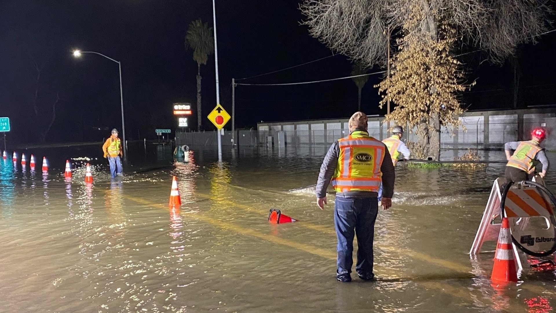 Caltrans crews are working through the night to reopen Highway 99 in San Joaquin County.