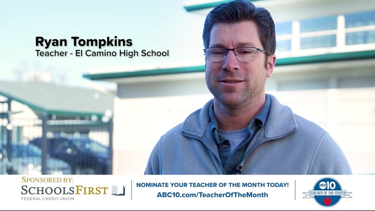 February 2023: ABC10's Teacher of the Month Ryan Tompkins