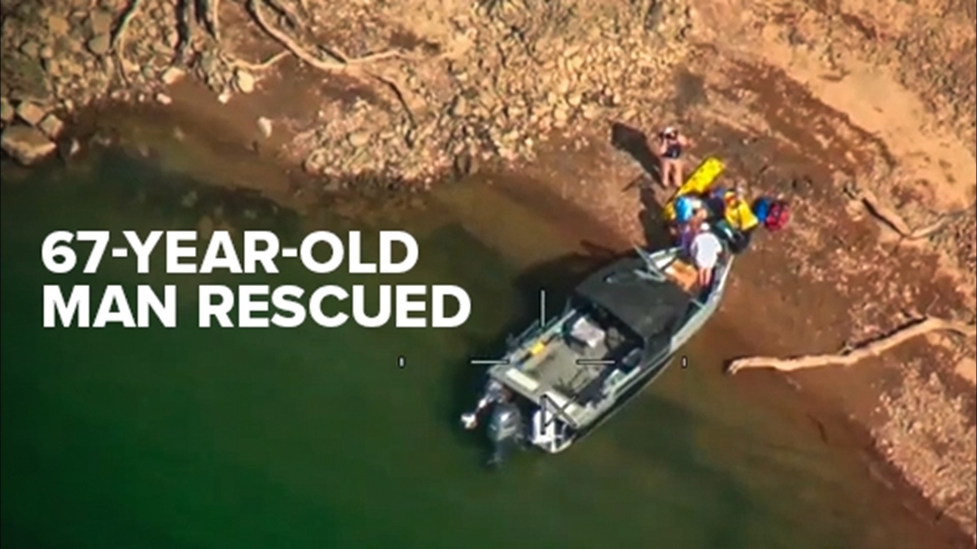 A 67-year-old man who reportedly fell overboard at Union Valley Reservoir on Wednesday was saved by El Dorado County Fire Protection District and CHP personnel.